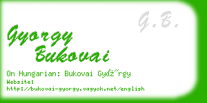 gyorgy bukovai business card